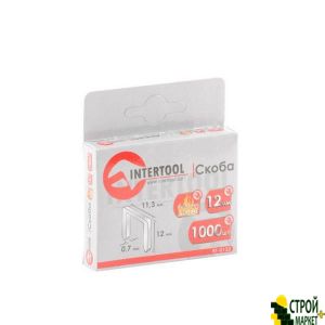 Staple Hardened 12mm pack. 1000 pcs., Width 11.3mm * 0.70mm section RT-0132 Intertool