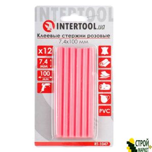 Set of pink glue sticks 7.4mm * 100mm, 12pcs. RT-1047 Intertool