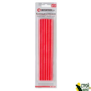 Set of red glue sticks 7.4mm * 200mm, 12pcs. RT-1044 Intertool