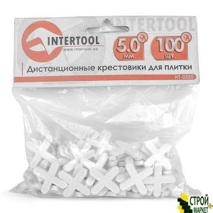 Набор дистанционных крестиков для плитки 5.0мм -100шт HT-0355 Intertool