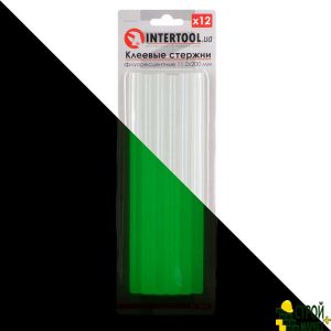 A set of fluorescent glue sticks 11.2 mm * 200 mm, 12 pcs RT-1038 Intertool