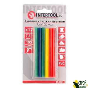 A set of colored glue sticks 7.4mm * 100mm, 12pcs RT-1031 Intertool