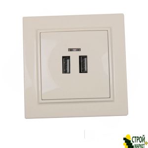 USB socket (2 ports) latte Enzo 2A IP22 ElectroHouse