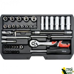 Tool kit with short and long heads 42 units. Yato YT-14481