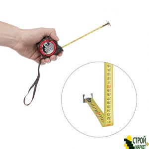 Measuring tape with a metal blade, 3m * 16mm-sided scale, nylon coating, two-sided hook with a magnet, autostop web STORM MT-0843 Intertool