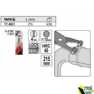 Tongs clamping collars spacer YT-0651 Yato