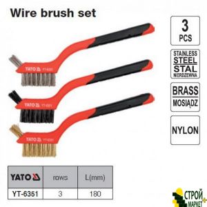 Wire brushes Hand in plastic housing YT-6351 Yato