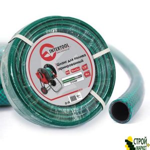 Шланг для полива 3-х слойный 1/2, 10м, армированный PVC GE-4021 Intertool