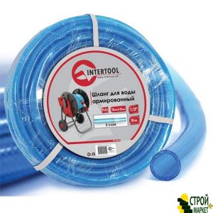 Шланг для воды 3-х слойный 1/2, 10м, армированный, PVC GE-4051 Intertool