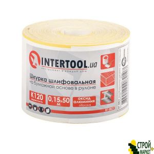 Шліфувальна шкурка на паперовій основі К120, 115мм * 50м. BT-0821 Intertool