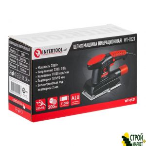 Шлифмашина вибрационная, 200 Вт, 11000 об/мин, платформа 187*90 мм WT-0521 Intertool