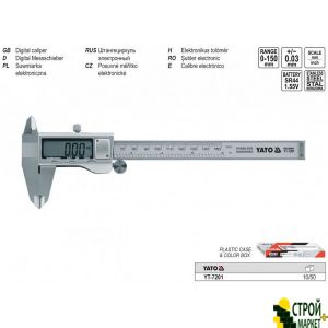 Штангенциркуль электронный 150 мм YT-7201 Yato