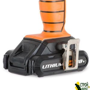 Drill Rechargeable Li-Ion 18B, 25Nm, 2 speed: 0-400 - about 0-1500 • min, 2 Accum 1.3Ach, fast charge 1 hour WT-0314 Intertool.