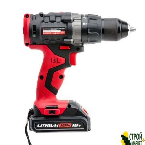 Drills accumulator c brushless motor, Li-Ion 18V, 50Nm, 1.5 A * h, 0-400 -0-1500ob • min, 2 Battery WT-0331 Intertool