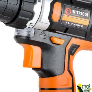 Drill Rechargeable Li-Ion 18B, 25Nm, 2 speed: 0-400 - about 0-1500 • min, 2 Accum 1.3Ach, fast charge 1 hour WT-0314 Intertool.