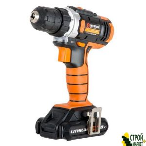 Drill Rechargeable Li-Ion 18B, 25Nm, 2 speed: 0-400 - about 0-1500 • min, 2 Accum 1.3Ach, fast charge 1 hour WT-0314 Intertool.