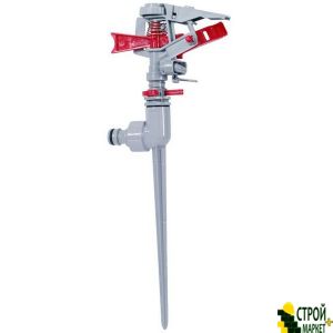 Pulsating sprinkler with full-particle zone irrigation on crutches, circle irrigation -sector to 12m, Zinc alloy GE-0056 Intertool