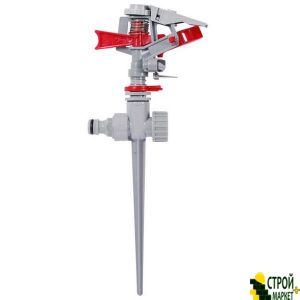 Sprinkler with a pulsating complete or partial zone irrigation in the crutch, circle watering -sector to 12m Brass, Zinc alloy GE-0053 Intertool