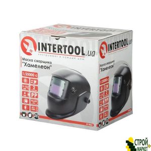 Welding mask chameleon melt. adjuster, filter class 1/2 -1/2 2 sensor, DIN9-13, 1 / 25000s, sm.okno 93h43 mm SP-0062 Intertool