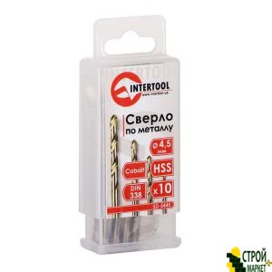 Drill on metal HSS DIN338 4.5mm 5 Cobalt SD-5445 Intertool