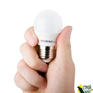 LED Bulb LED G45, E27, 5W, 150-300V, 4000K, 30000ch, 3years warranty. LL-0112 Intertool