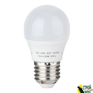 LED Bulb LED G45, E27, 5W, 150-300V, 4000K, 30000ch, 3years warranty. LL-0112 Intertool