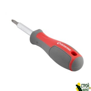 Screwdriver with bilateral interchangeable nozzles 6 in 1 (SL6.35 * 65mm, PH1 * 5mm, SL8.0 * 75mm, PH2 * 6mm hexagon 6mm, 8mm VT-3341 Intertool