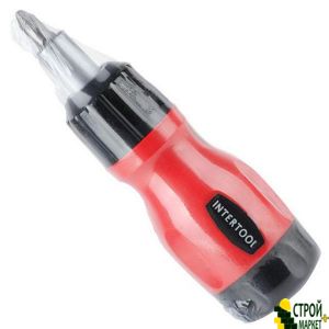 Screwdriver with a set of reversion 6ed nozzles. VT-1009 Intertool