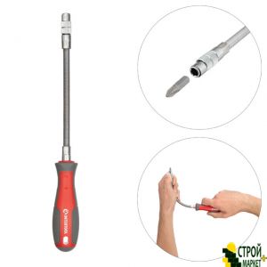 Screwdriver with flexible extension and a set of nozzles 9ed VT-3342 Intertool