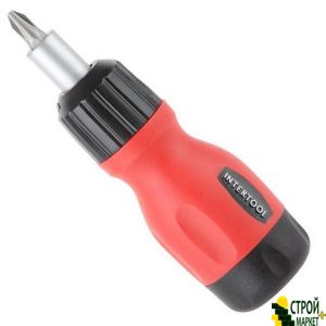 Screwdriver with a set of reversion 6ed nozzles. VT-1009 Intertool