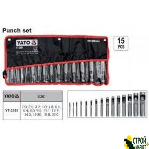 A set of 15 punches, etc. YT-3591 Yato